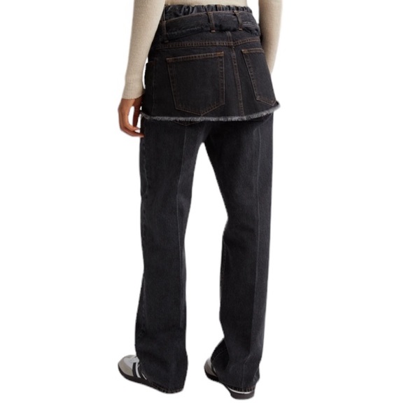 Meryll Rogge Straight Leg Jeans with Removable Deconstructed Overlay - Picture 3 of 7